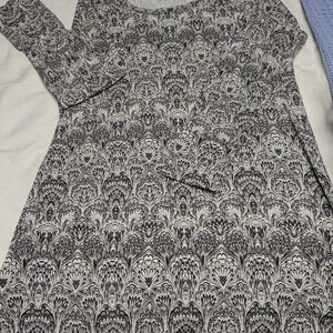 Soma Black and White Long Sleeve Dress